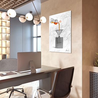 Empire Art Direct Liquid Gold Tempered Frameless Glass Wall Art