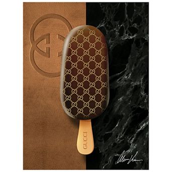 Empire Art Direct "Gucci Glamour" Frameless Free Floating Tempered Glass Panel Graphic Wall Art