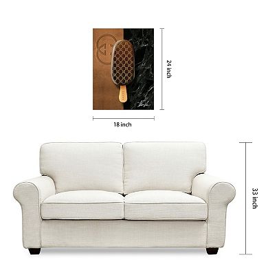 Empire Art Direct "Gucci Glamour" Frameless Free Floating Tempered Glass Panel Graphic Wall Art