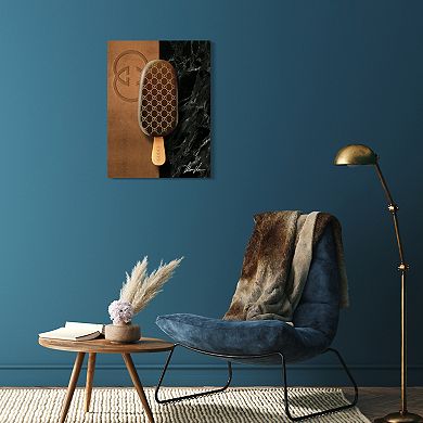 Empire Art Direct "Gucci Glamour" Frameless Free Floating Tempered Glass Panel Graphic Wall Art