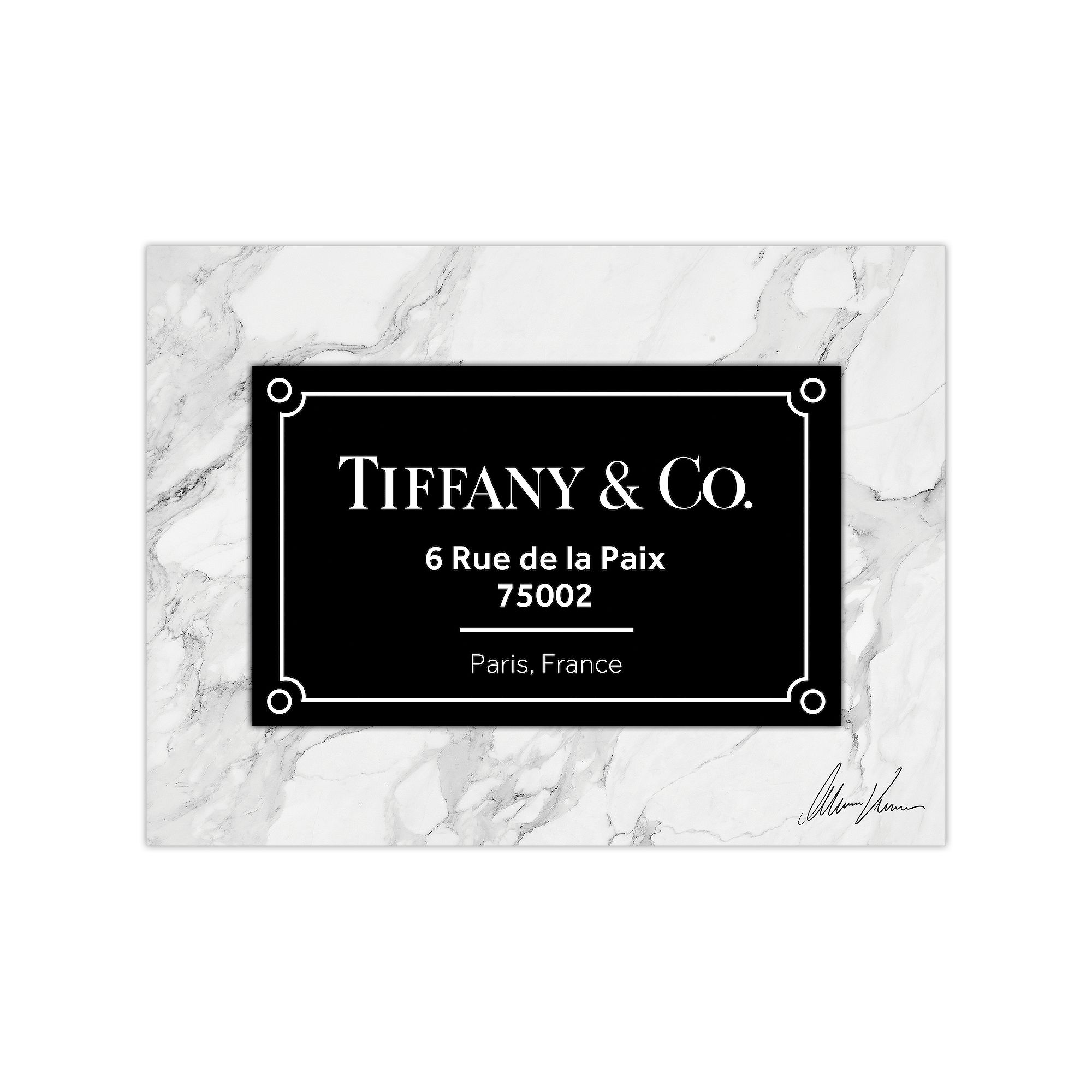 Empire Art Direct Prestige Tiffany Tempered Frameless Glass Wall Art, Black