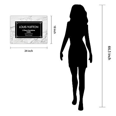 Empire Art Direct "Prestige L&V" Frameless Free-Floating Tempered Glass Wall Art