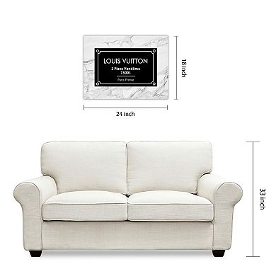 Empire Art Direct "Prestige L&V" Frameless Free-Floating Tempered Glass Wall Art