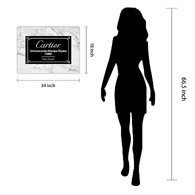 Empire Art Direct "Prestige C" Frameless Free-Floating Tempered Glass Wall Art