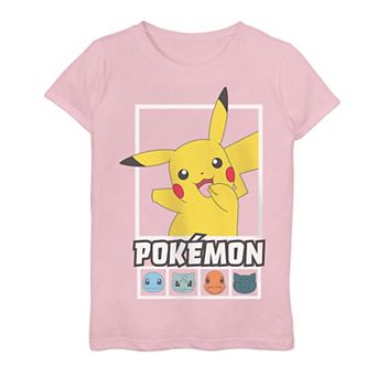 Girls 7-16 Pokemon Squares Team Tee