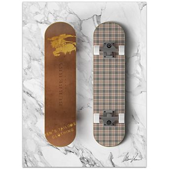 Empire Art Direct "Burberry Wheels" Frameless Free-Floating Tempered Glass Panel Graphic Wall Art