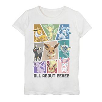 Girls 7-16 Pokemon All About Eevee Evolutions Tee