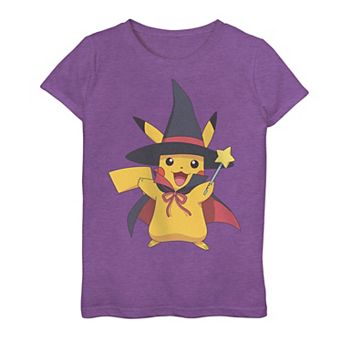 Girls 7-16 Pokemon Pikachu Witches Hat Star Wand Tee