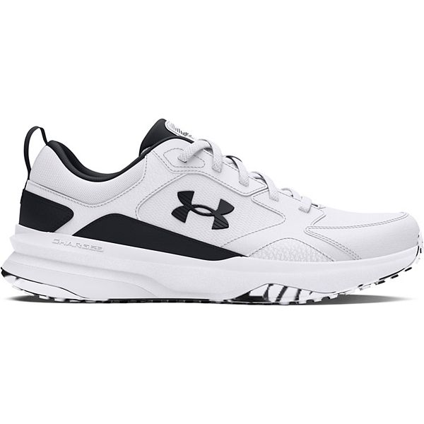 Men's Under Armour Charged Edge Training Shoes - White Black (15 XW)