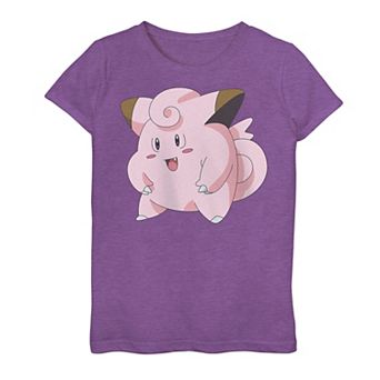 Girls 7-16 Pokemon Happy Pink Clefairy Profile Tee
