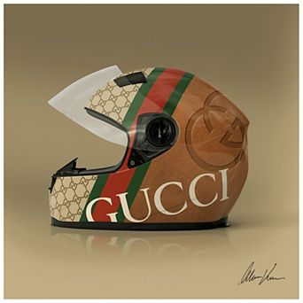Empire Art Direct "Gucci Fabulous Helmet" Frameless Free-Floating Tempered Glass Panel Graphic Wall Art