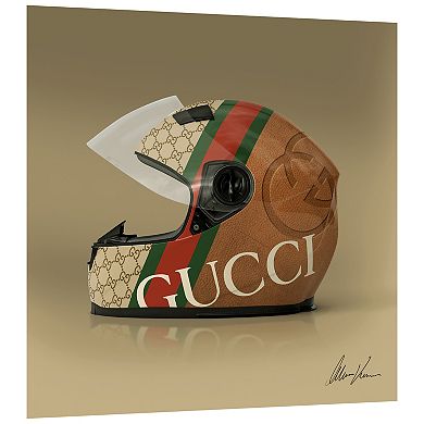 Empire Art Direct "Gucci Fabulous Helmet" Frameless Free-Floating Tempered Glass Panel Graphic Wall Art
