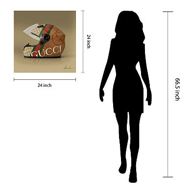 Empire Art Direct "Gucci Fabulous Helmet" Frameless Free-Floating Tempered Glass Panel Graphic Wall Art