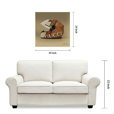 Empire Art Direct "Gucci Fabulous Helmet" Frameless Free-Floating Tempered Glass Panel Graphic Wall Art