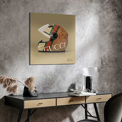 Empire Art Direct "Gucci Fabulous Helmet" Frameless Free-Floating Tempered Glass Panel Graphic Wall Art