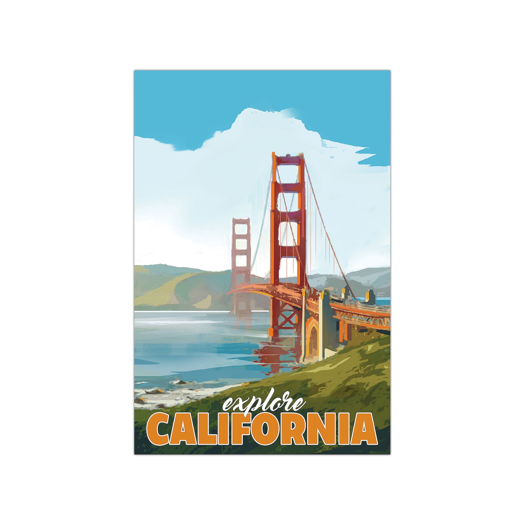 Empire Art Direct Golden Gate Gaze Frameless Free-Floating Tempered Gl
