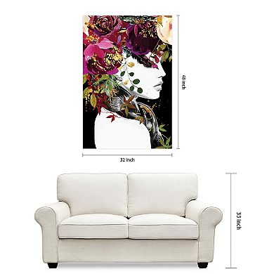 Empire Art Direct "Purple Rain" Frameless Free-Floating Tempered Glass Panel Graphic Wall Art