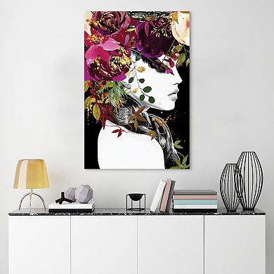 Empire Art Direct "Purple Rain" Frameless Free-Floating Tempered Glass Panel Graphic Wall Art