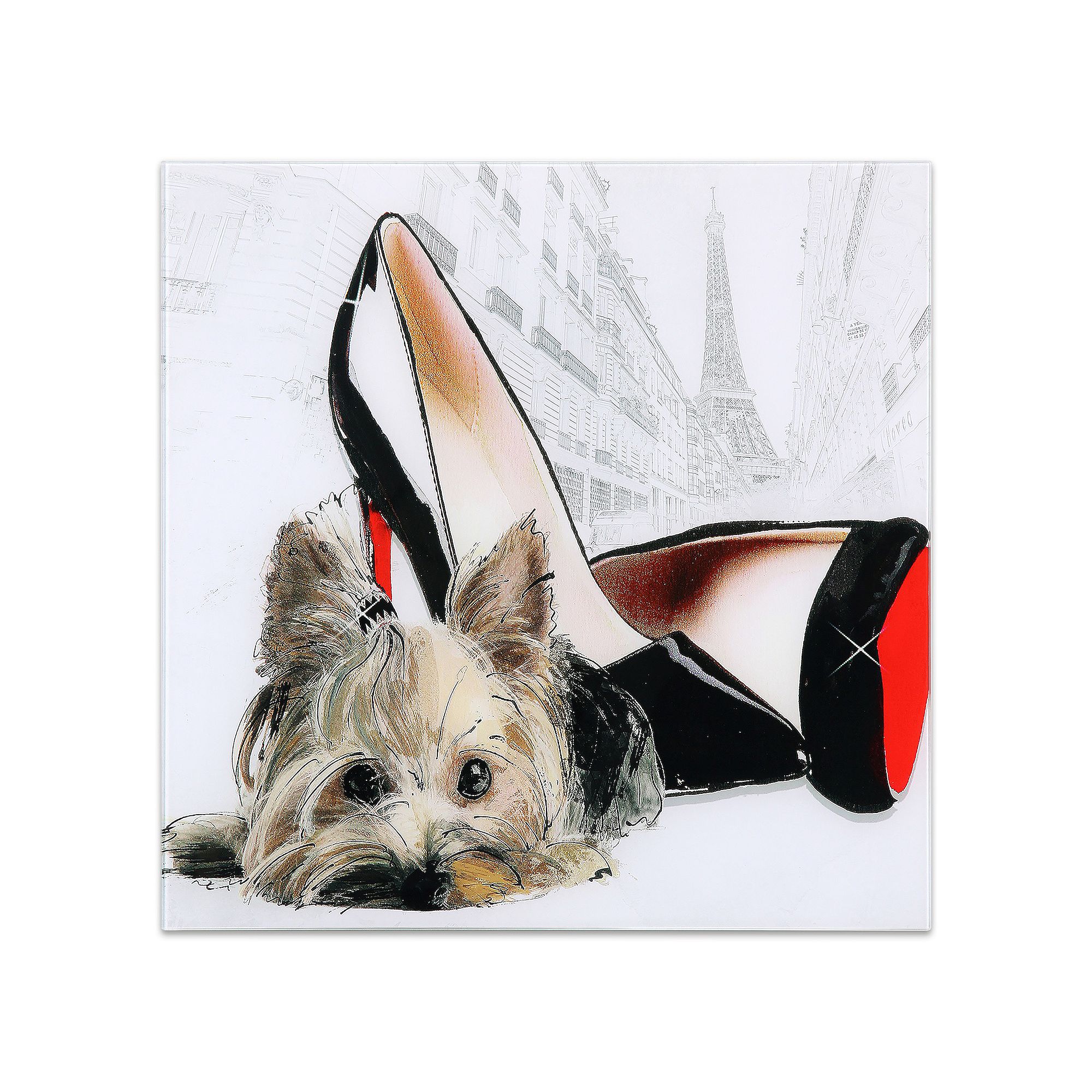 Empire Art Direct Red Soles Frameless Free-Floating Tempered Glass Pan