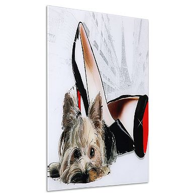 Empire Art Direct "Red Soles" Frameless Free-Floating Tempered Glass Panel Graphic Wall Art