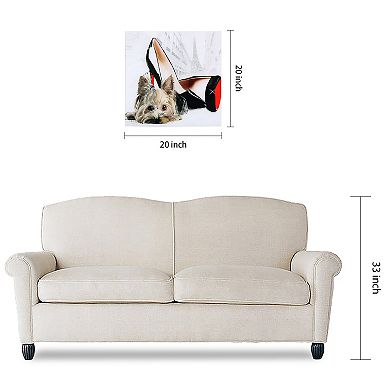 Empire Art Direct "Red Soles" Frameless Free-Floating Tempered Glass Panel Graphic Wall Art