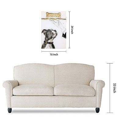 Empire Art Direct "Fancy Bones" Frameless Free-Floating Tempered Glass Panel Graphic Wall Art