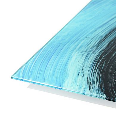 Empire Art Direct "Ripple Effect IV ABC" Frameless Free-Floating Tempered Glass Panel Graphic Wall Art 3-Piece Set