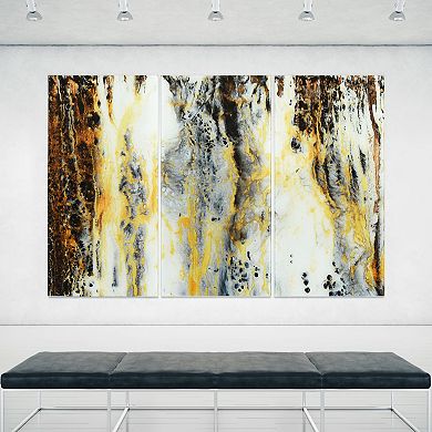 Empire Art Direct "Granite I ABC" Frameless Free-Floating Tempered Glass Panel Graphic Wall Art 3-Piece Set