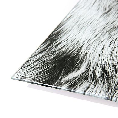 Empire Art Direct "Black and White Horse Portrait III ABC" Frameless Free-Floating Tempered Glass Panel Graphic Wall Art 3-Piece Set