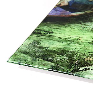 Empire Art Direct "Venice Gondolas ABC" Frameless Free-Floating Tempered Glass Panel Graphic Wall Art 3-Piece Set
