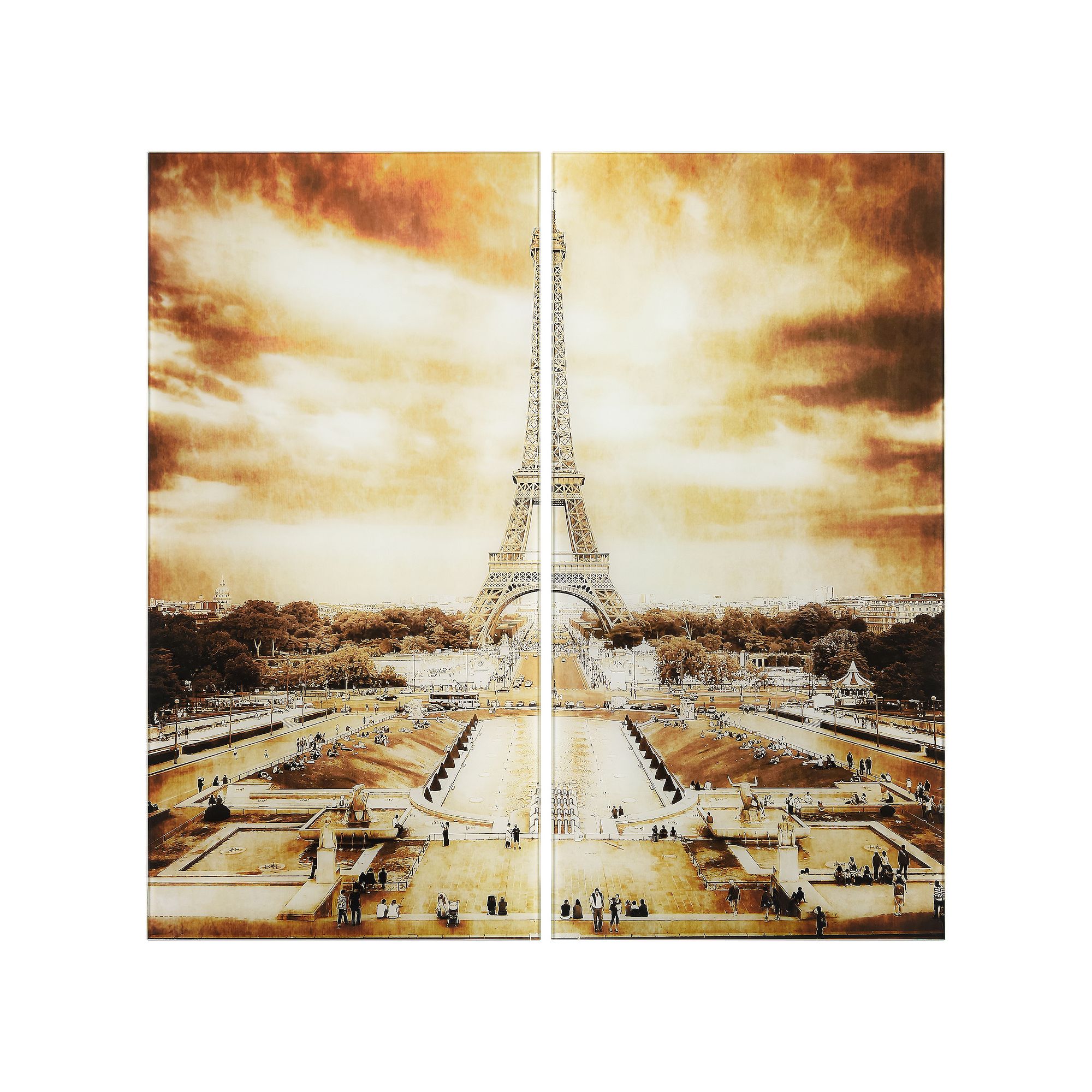 Empire Art Direct Eiffel Tower AB Frameless Free-Floating Tempered Gla