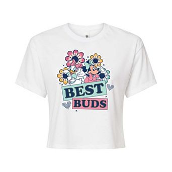 Disney's Minnie Mouse & Daisy Duck Juniors' Best Buds Cropped Tee
