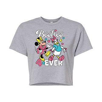 Disney's Minnie Mouse & Daisy Duck Juniors' Besties Cropped Tee