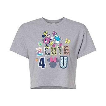 Disney's Minnie Mouse & Daisy Duck Juniors' 2 Cute 4 U Cropped Tee