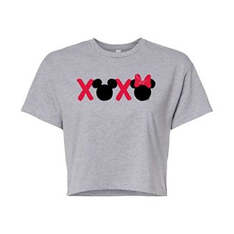Disney's Mickey & Minnie Mouse Juniors' XOXO Cropped Tee