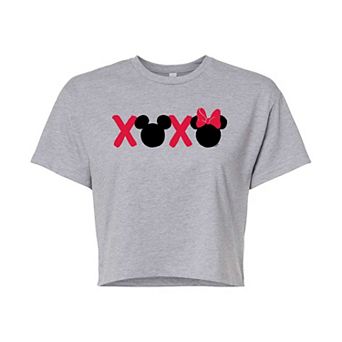 Disney's Mickey & Minnie Mouse Juniors' XOXO Cropped Tee