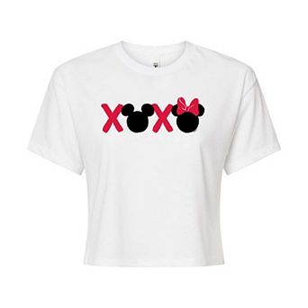 Disney's Mickey & Minnie Mouse Juniors' XOXO Cropped Tee