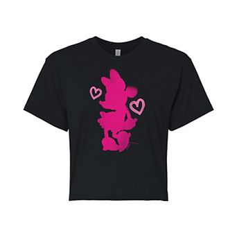 Disney's Minnie Mouse Juniors' Heart Cropped Tee