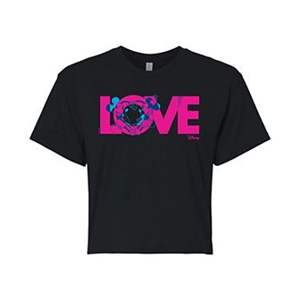 Disney's Mickey & Minnie Mouse Juniors' Love Cropped Tee