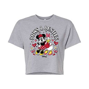 Disney's Minnie Mouse & Daisy Duck Juniors' Bow Besties Cropped Tee