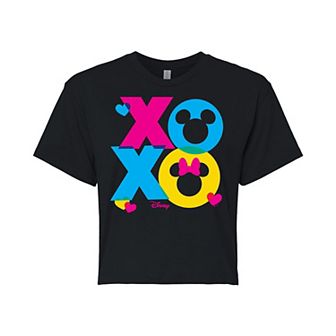 Disney's Mickey & Minnie Mouse Juniors' XOXO Cropped Tee