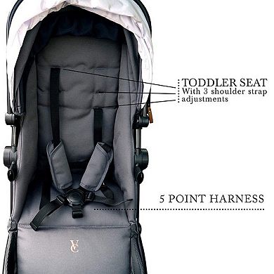 Venice Child Maverick Single to Double Stroller & 2nd Toddler Seat