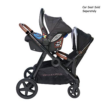 Venice Child Maverick Single to Double Stroller & 2nd Toddler Seat