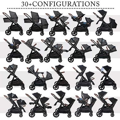 Venice Child Maverick Single to Double Stroller & 2nd Toddler Seat