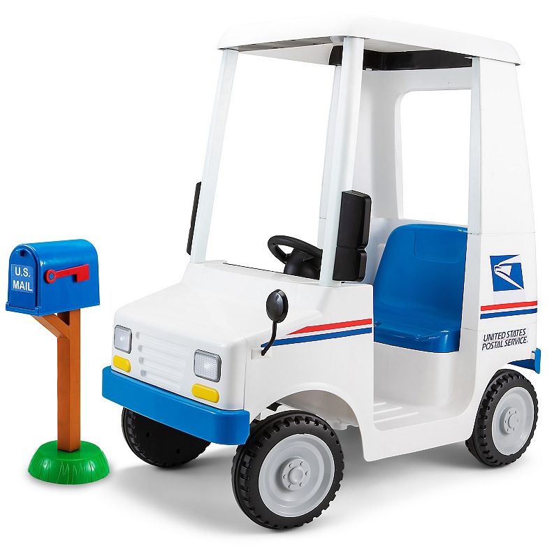 Kid Trax 6-Volt USPS Mail Delivery Truck Ride-On Toy, White