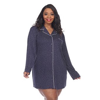 Plus Size Long Sleeve Nightgown