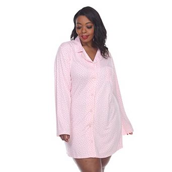 Plus Size Long Sleeve Nightgown