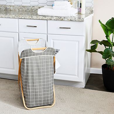 Household Essentials Bamboo X-Frame Laundry Hamper