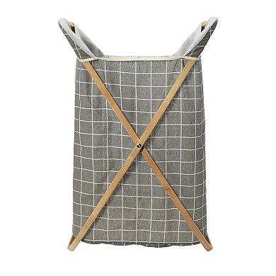 Household Essentials Bamboo X-Frame Laundry Hamper