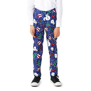 Boys 6-16 Suitmeister Christmas Snowman Jacket, Pants & Tie Suit Set